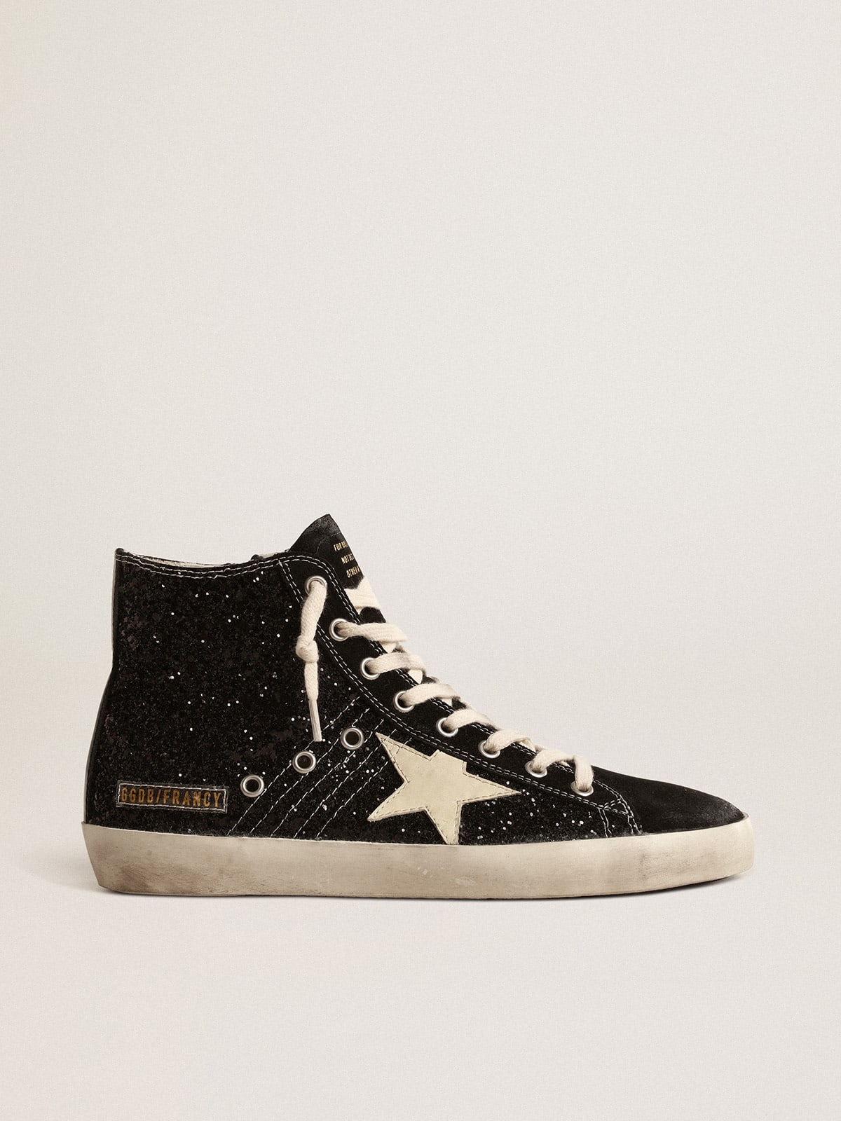 Francy Penstar LTD con purpurina, estrella marfil y refuerzo del talón negro